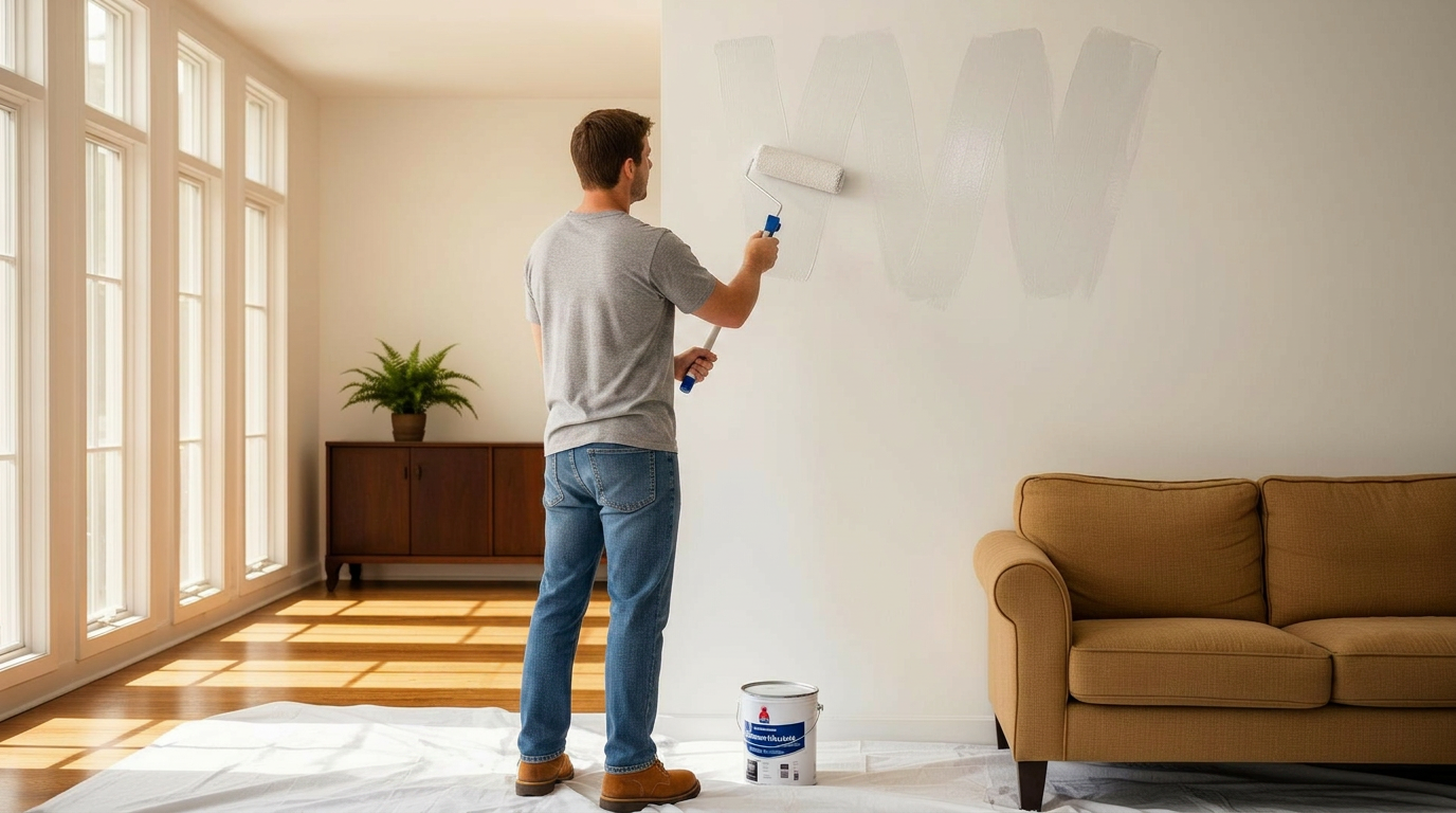 Professional painter painting a Los Angeles home interior